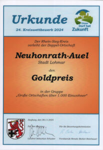 Gold-Urkunde Neuhonrath + Auel_Auflösung 200 px